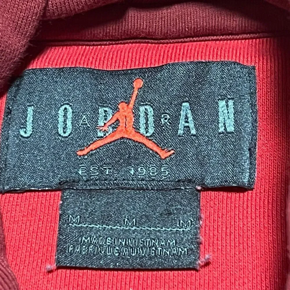 Air Jordan Sweater Mens Medium Red Jumpman Flight‎ Hoodie Sweatshirt Streetwear